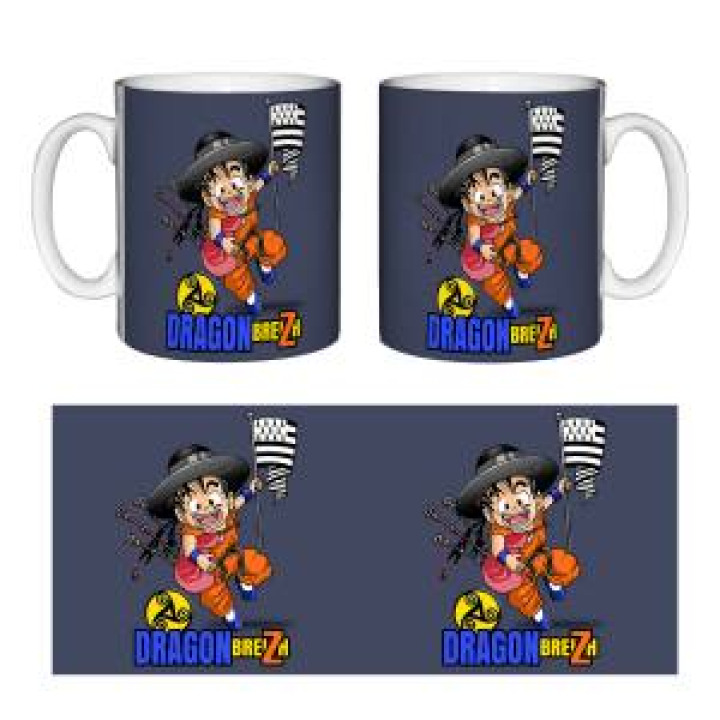Mug blanc Dragon Breizh Version Denim Blanc Taille unique