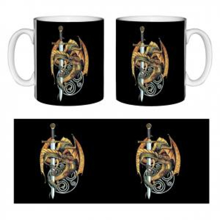 Mug blanc Dragon Epée Blanc Taille unique