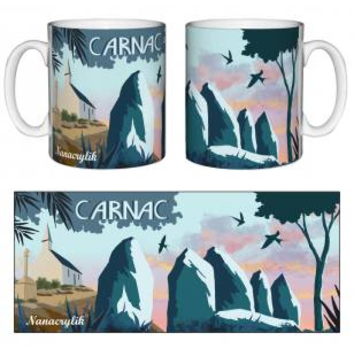 Mug blanc église Menhir Carnac Version Horizontale Blanc Taille unique