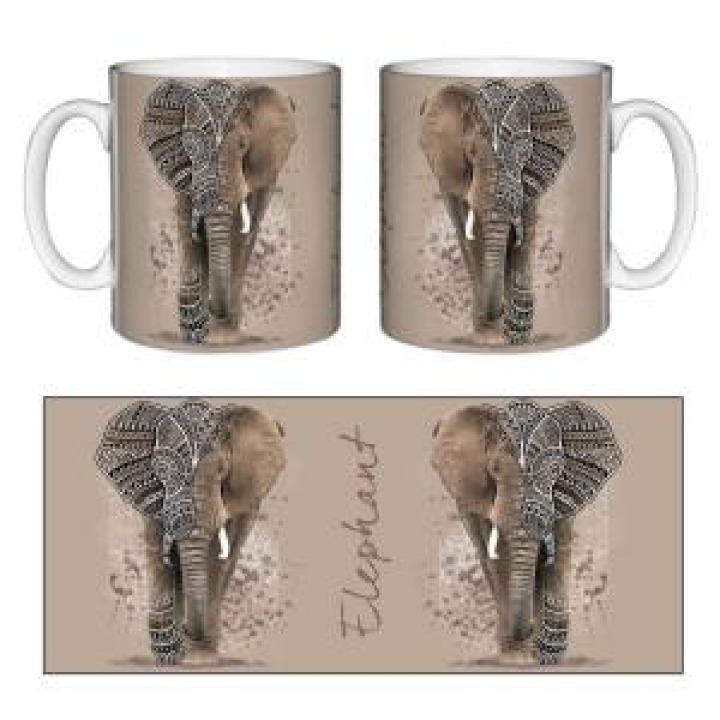 Mug blanc Éléphant Natives Tribes Blanc Taille unique