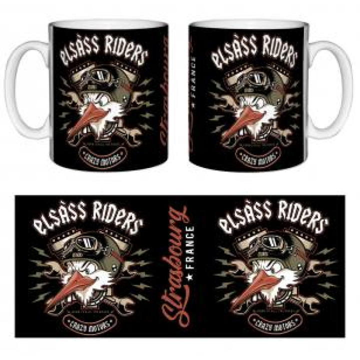 Mug blanc Elsass Rider Strasbourg France Blanc Taille unique