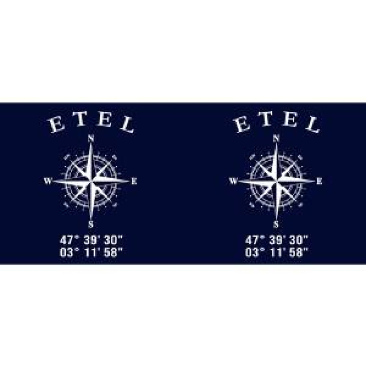 Mug blanc Etel GPS Blanc Taille unique