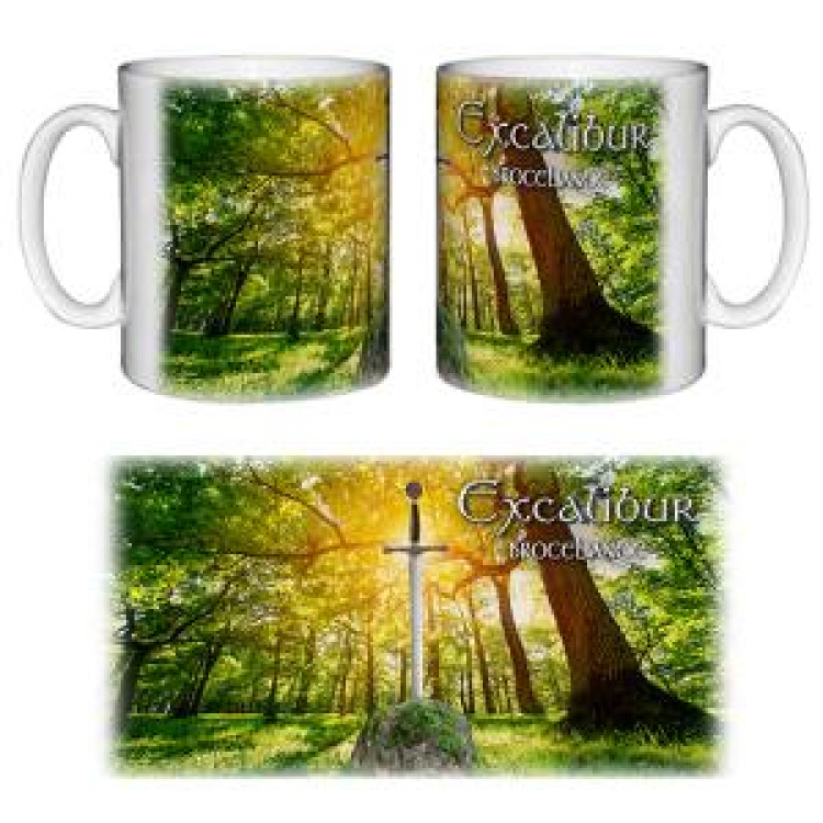 Mug blanc Excalibur Broc&eacute;liande Blanc Taille unique