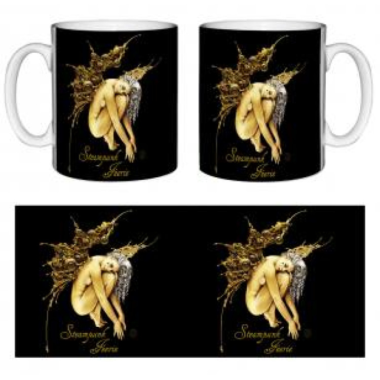 Mug blanc F&eacute;e Ailes M&eacute;talliques Steampunk Feerie Blanc Taille unique