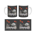 Mug blanc F&eacute;e Coquelicots Lune Blanc Taille unique