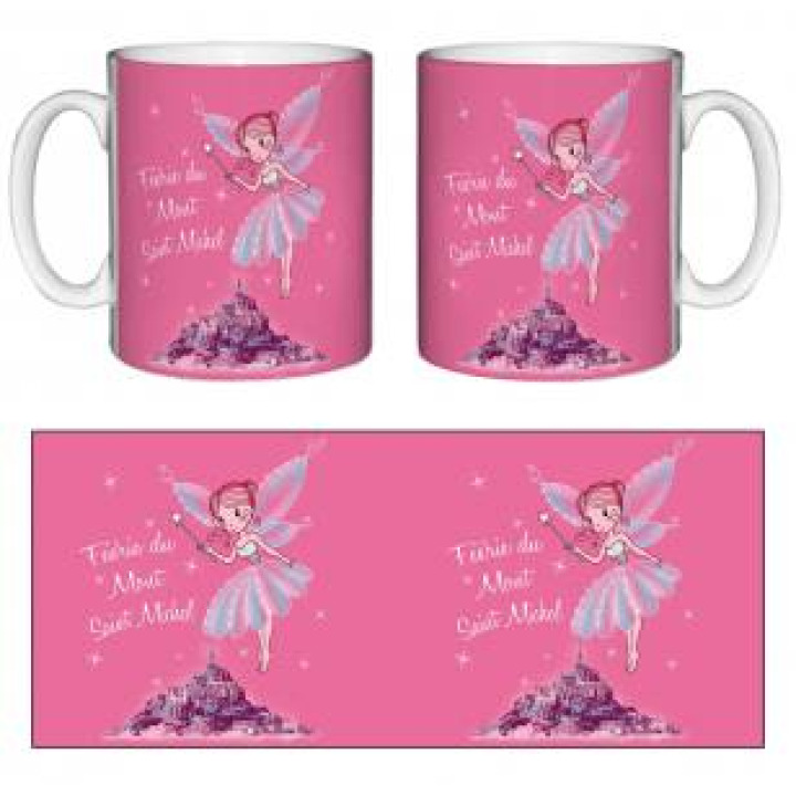 Mug blanc Fée Mont Saint Michel Blanc Taille unique