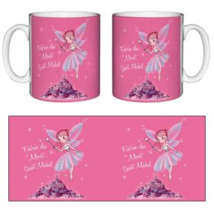 Mug blanc Fée Mont Saint Michel Blanc Taille unique