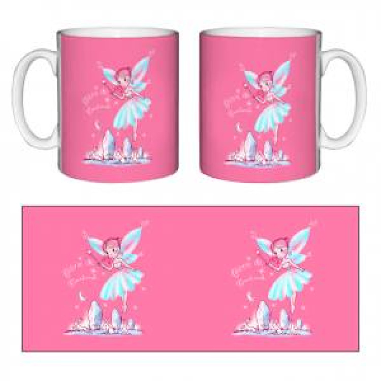 Mug blanc F&eacute;e Papillon Broc&eacute;liande Blanc Taille unique
