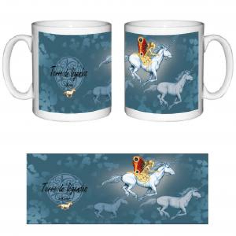 Mug blanc F&eacute;e Papillon sur Licorne Terre de L&eacute;gendes Blanc Taille unique