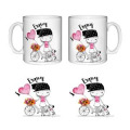Mug blanc Fille V&eacute;lo Erquy Blanc Taille unique