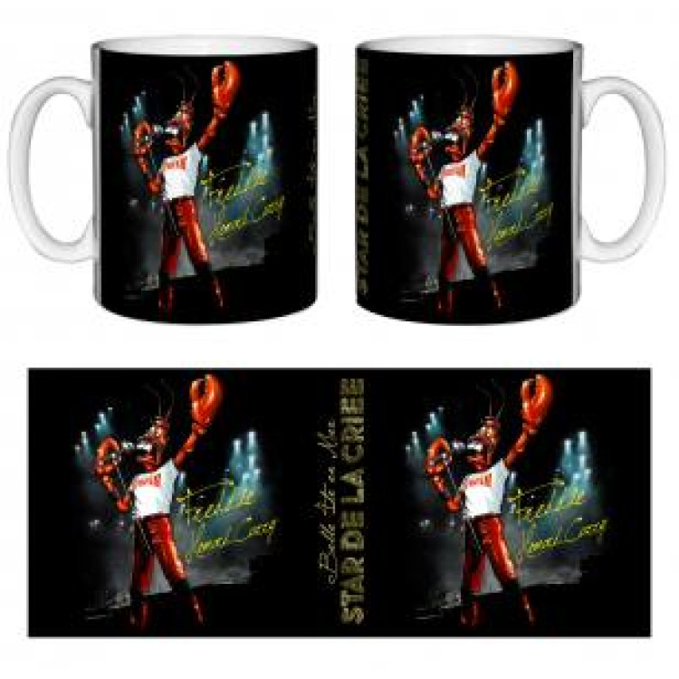 Mug blanc Freddie Homard Curry Star de la Cri&eacute;e Belle &Icirc;le en Mer Blanc Taille unique