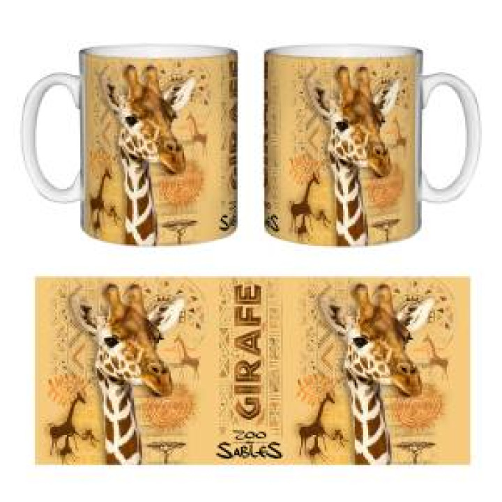 Mug blanc Girafe Intemporel Zoo des Sables dOlonne Blanc Taille unique