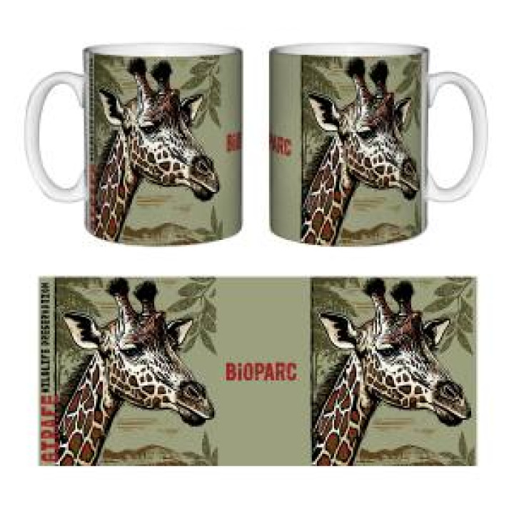 Mug blanc Girafe Linocut Bioparc Blanc Taille unique
