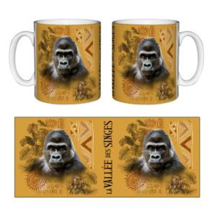 Mug blanc Gorille Intemporel Vallée des Singes Blanc Taille unique