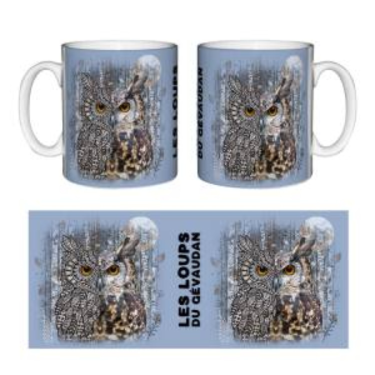 Mug blanc Hibou Native Tribes les Loups du Gévaudan (Bleu) Blanc Taille unique