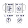 Mug blanc &Icirc;le de Br&eacute;hat Barre &agrave; l&rsquo;ouest Blanc Taille unique
