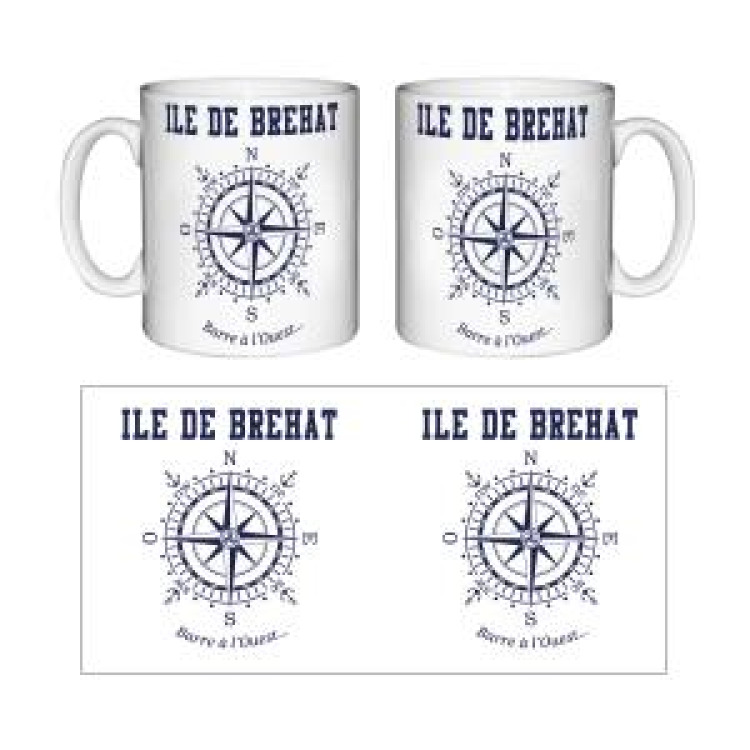 Mug blanc &Icirc;le de Br&eacute;hat Barre &agrave; l&rsquo;ouest Blanc Taille unique