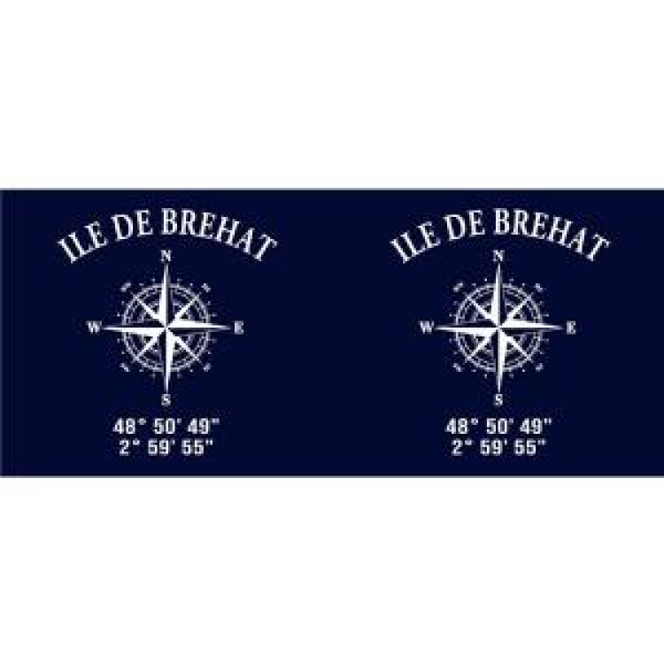 Mug blanc &Icirc;le de Br&eacute;hat GPS Blanc Taille unique