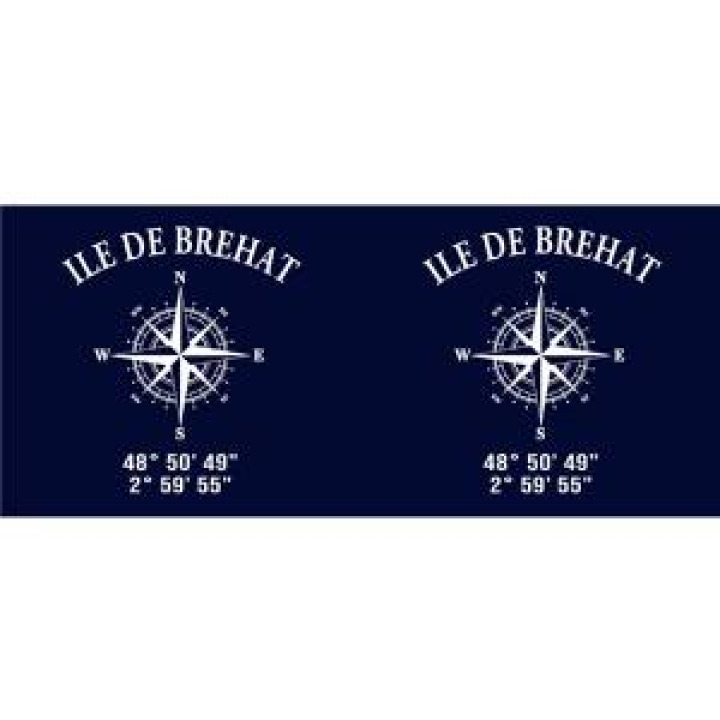 Mug blanc Île de Bréhat GPS Blanc Taille unique