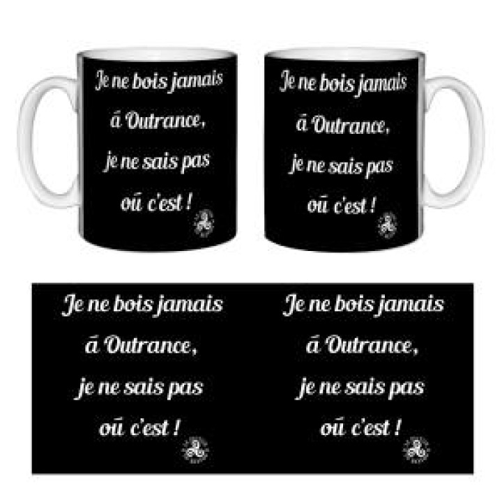 Mug blanc je ne bois Jamais à Outrance Blanc Taille unique