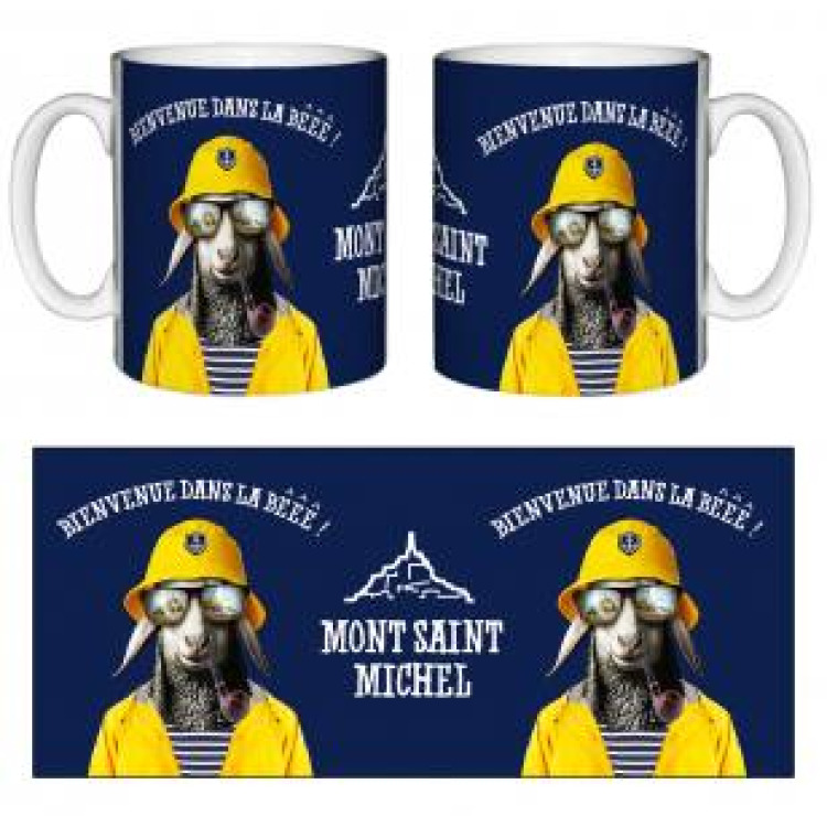Mug blanc la Beee du Mont Saint Michel Blanc Taille unique