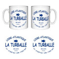 Mug blanc La Turballe Loire Atlantique + GPS en écriture Marine Blanc Taille unique