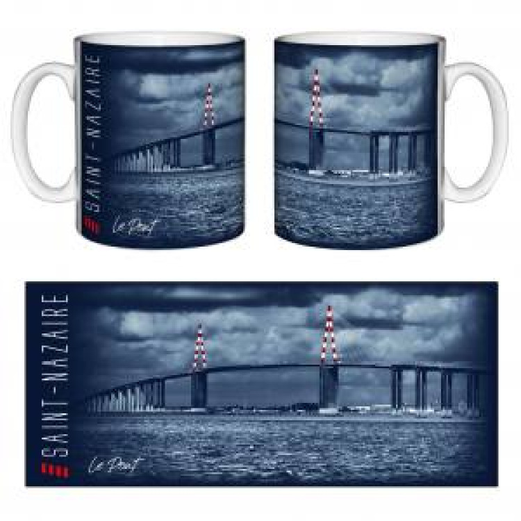 Mug blanc Le Pont de Saint Nazaire Blanc Taille unique