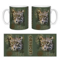 Mug blanc L&eacute;opard Intemporel Blanc Taille unique