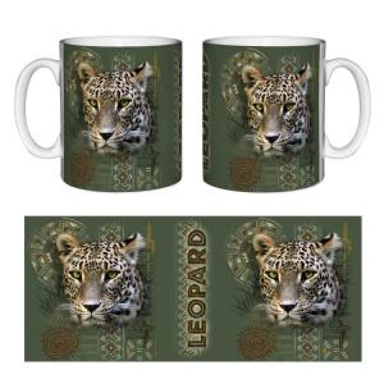 Mug blanc L&eacute;opard Intemporel Blanc Taille unique