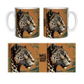 Mug blanc L&eacute;opard Linocut Zoo de Thoiry Blanc Taille unique