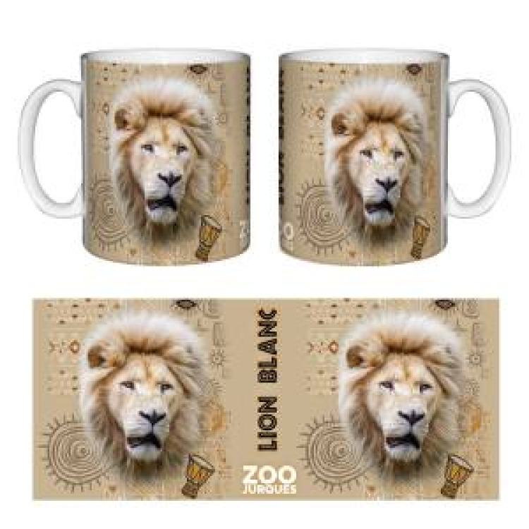 Mug blanc Lion Blanc (Exclusif) Zoo de Jurques Blanc Taille unique