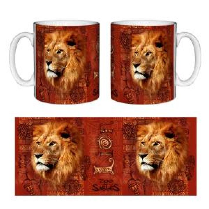 Mug blanc Lion Intemporel Zoo des Sables dOlonne Blanc Taille unique