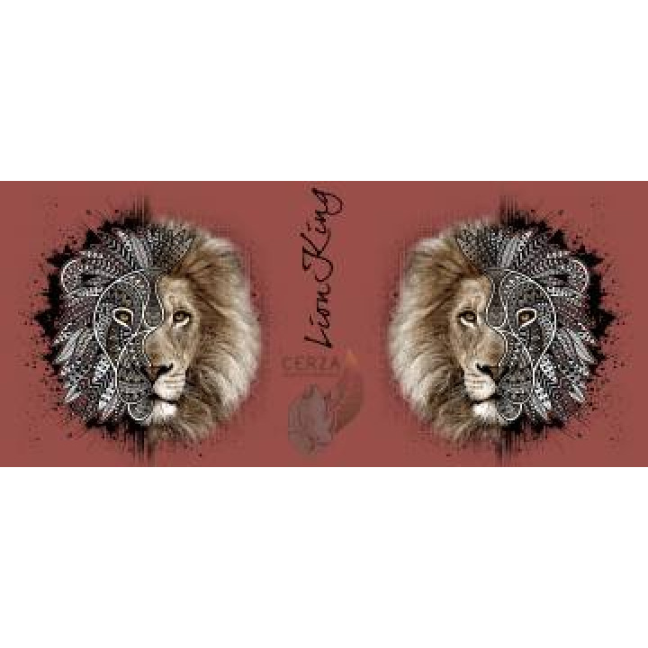 Mug blanc Lion Native Tribes Rouge Orange Cerza Blanc Taille unique