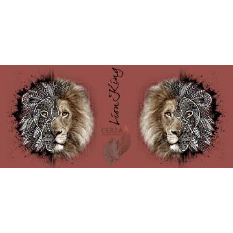 Mug blanc Lion Native Tribes Rouge Orange Cerza Blanc Taille unique