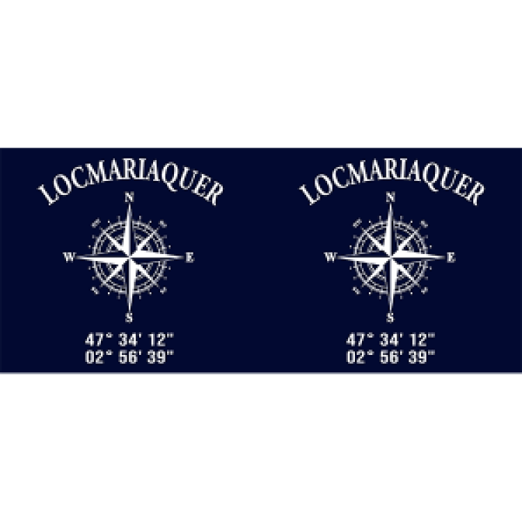 Mug blanc Locmariaquer GPS Blanc Taille unique