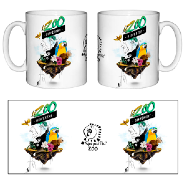 Mug blanc logo Spaycific' Zoo Blanc Taille unique