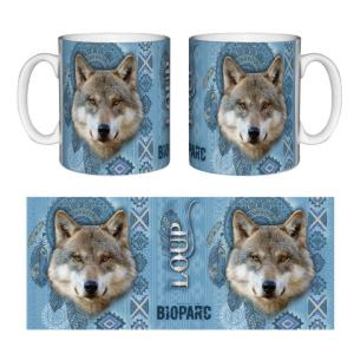 Mug blanc Loup Intemporel Bioparc Blanc Taille unique