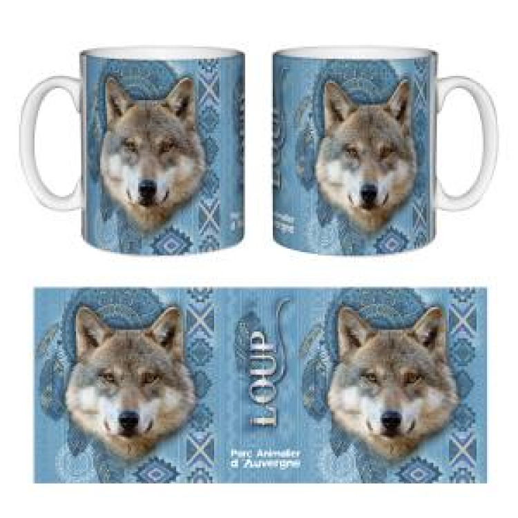 Mug blanc Loup Intemporel Parc Animalier d’Auvergne Blanc Taille unique