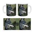 Mug blanc Loup Linocut Zoo de Thoiry Blanc Taille unique