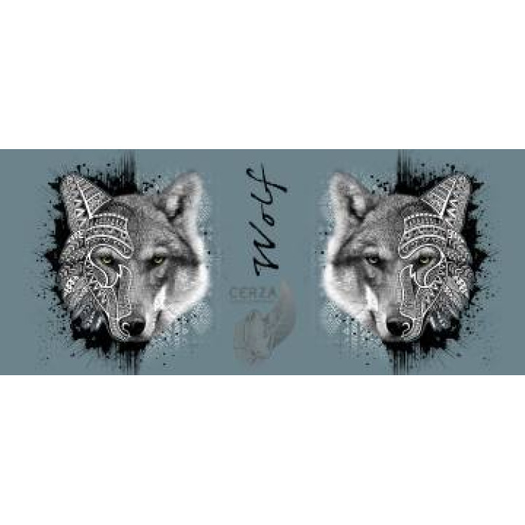 Mug blanc Loup Natives Tribes Bleu Citadel Cerza Blanc Taille unique