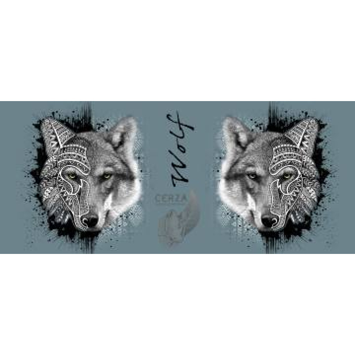 Mug blanc Loup Natives Tribes Bleu Citadel Cerza Blanc Taille unique
