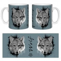 Mug blanc Loup Natives Tribes Zoo Boissière du Dore Blanc Taille unique