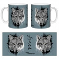 Mug blanc Loup Natives Tribes Zoo de Jurques Blanc Taille unique
