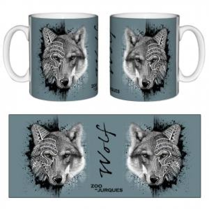Mug blanc Loup Natives Tribes Zoo de Jurques Blanc Taille unique