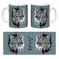 Mug blanc Loup Natives Tribes Blanc Taille unique