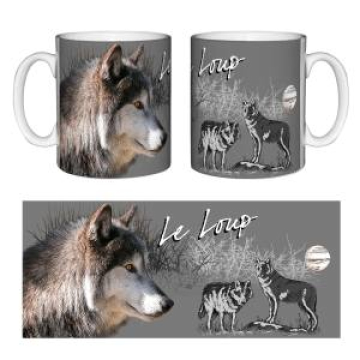 Mug blanc Loup Blanc Taille unique