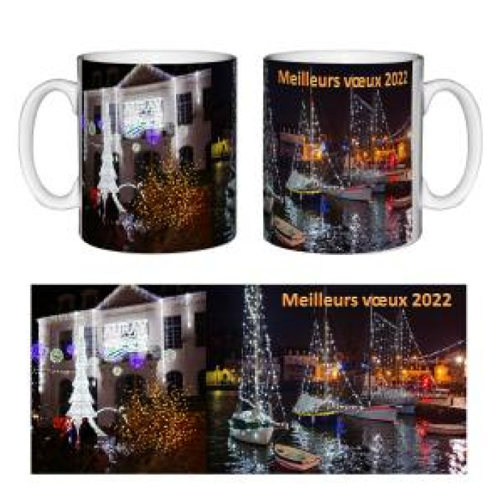 Mug blanc Meilleurs Voeux 2022 Auray Mod Kozh Blanc Taille unique