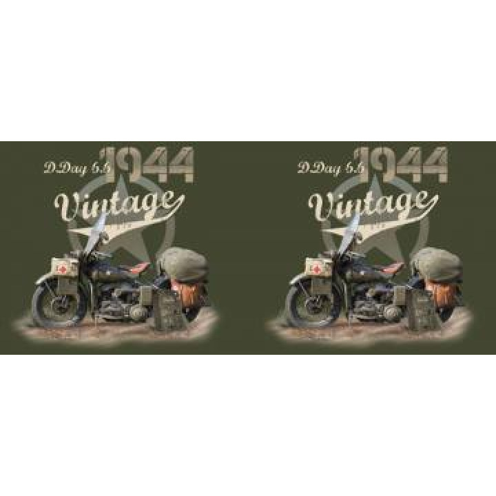 Mug blanc Moto Américaine Vintage DDay 66 1944 Blanc Taille unique