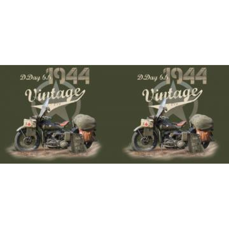 Mug blanc Moto Am&eacute;ricaine Vintage D-Day 6/6 1944 Blanc Taille unique