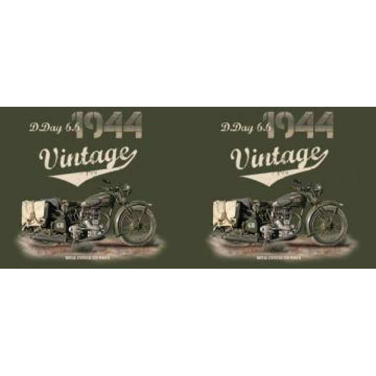 Mug blanc Moto Anglaise Vintage D-Day 6/6 1944 Blanc Taille unique